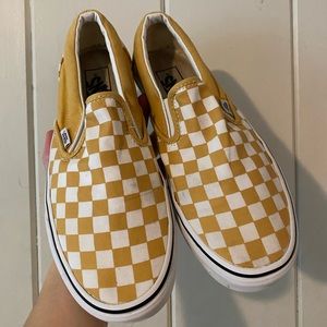 Vans Yellow and White Checkered W9